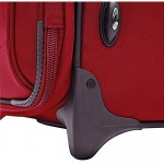 Traveler's Choice Birmingham Ballistic Nylon Expandable Rollaboard Luggage Red Carry-on 21-Inch
