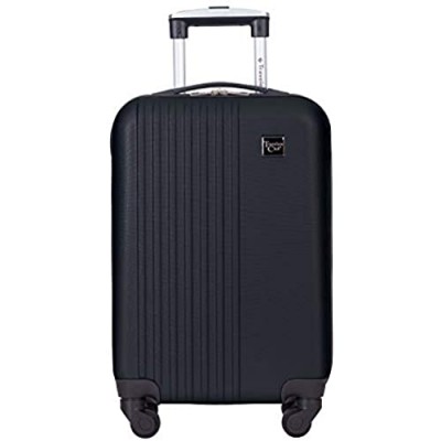 Travelers Club Cosmo Hardside Spinner Luggage  Black  Carry-On 20-Inch