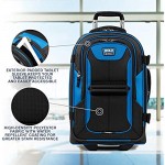 Travelpro Bold-Softside Expandable Rollaboard Upright Luggage Blue/Black Carry-On 22-Inch