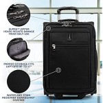 Travelpro Crew Expert-Softside Expandable Rollaboard Upright Luggage Jet Black Carry-On 21-Inch