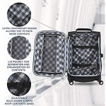 Travelpro Maxlite 5-Softside Expandable Spinner Wheel Luggage Black Carry-On 21-Inch