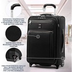 Travelpro Platinum Elite-Softside Expandable Upright Luggage Shadow Black Carry-On 22-Inch