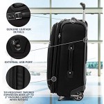 Travelpro Platinum Elite-Softside Expandable Upright Luggage Shadow Black Carry-On 22-Inch