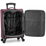 U.S. Traveler Anzio Softside Expandable Spinner Luggage Burgundy Carry-on 22-Inch