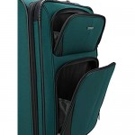 U.S. Traveler Aviron Bay Expandable Softside Luggage with Spinner Wheels Teal Carry-on 23-Inch