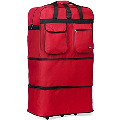 30"/36"/40"/ Rolling Wheeled SuitCase (36"  Red)