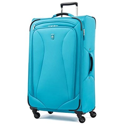 Atlantic Luggage 3111769 Atlantic Ultra Lite Softsides 29" Expandable Spinner  turquoise blue  Checked Large