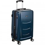 Basics Hard Shell Carry On Spinner Suitcase Luggage - 26.7 Inch Navy Blue