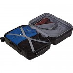 Basics Hardside Carry-On Spinner Suitcase Luggage - Expandable with Wheels - 21 Inch Black