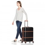Basics Vienna Spinner Suitcase Luggage - Expandable with Wheels - 26.7 Inch Black