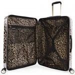 BEBE Women's Luggage Adriana 29 Hardside Check in Spinner Leopard One Size