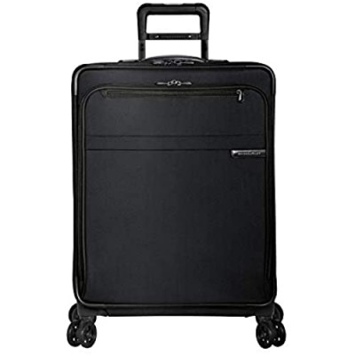 Briggs & Riley Baseline-Softside CX Expandable Medium Checked Spinner Luggage  Black  25-Inch