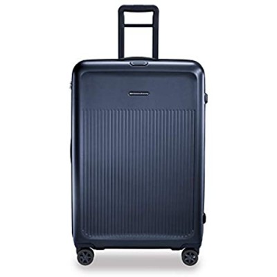 Briggs & Riley Sympatico Hardside Large Spinner Luggage  Matte Navy  30-Inch Checked