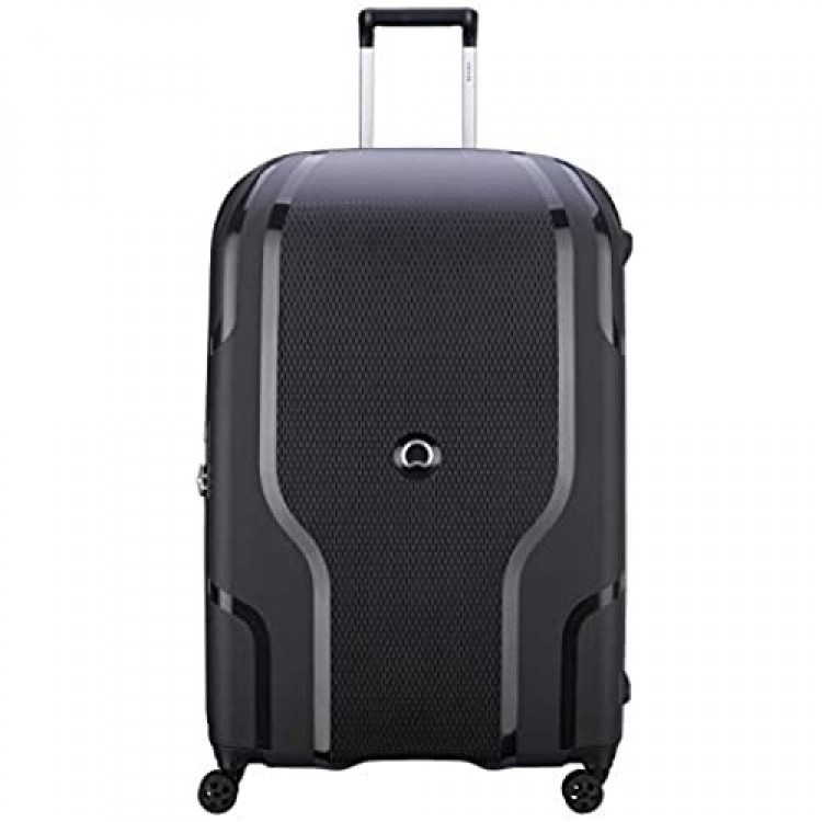 DELSEY Paris Clavel Hardside Expandable Luggage with Spinner Wheels BLACK Checked-Large 30 Inch