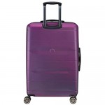 DELSEY Paris Comete 2.0 Hardside Expandable Luggage with Spinner Wheels Purple Checked-Large 28 Inch 40386583008