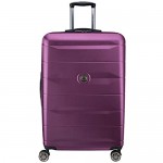 DELSEY Paris Comete 2.0 Hardside Expandable Luggage with Spinner Wheels Purple Checked-Large 28 Inch 40386583008