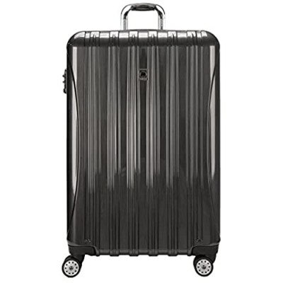 DELSEY Paris Helium Aero Hardside Expandable Luggage with Spinner Wheels  Brushed Charcoal  Checked-Large 29 Inch
