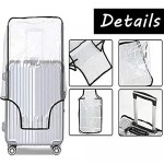 Emual Clear PVC Suitcase Cover Protectors 20/24/28 Inch Luggage Cover for Wheeled Suitcase (20''(13.4''L x 9.4'' x 18.5''H))