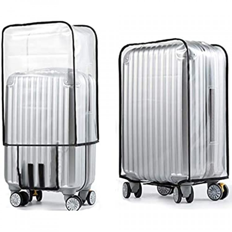 Emual Clear PVC Suitcase Cover Protectors 20/24/28 Inch Luggage Cover for Wheeled Suitcase (20''(13.4''L x 9.4'' x 18.5''H))