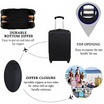 Explore Land Travel Luggage Cover Suitcase Protector Fits 18-32 Inch Luggage (Black L(27-30 inch Luggage))