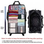 Hanke Expandable Foldable Suitcase Luggage Rolling Travel Bag Duffel Bag for Men Women Lightweight Suitcase Large Capacity Luggage with Universal Wheel