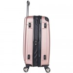 Heritage Travelware Logan Square 25 Lightweight Hardside Expandable 8-Wheel Spinner Checked Suitcase Metallic Rose Gold