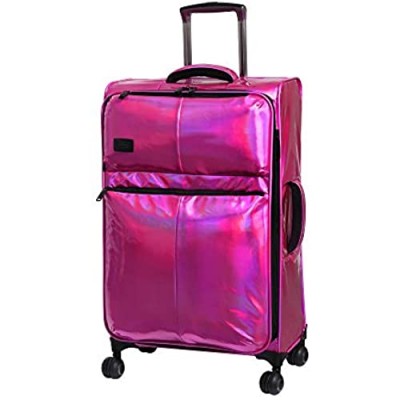 it Girl 26.8" Spellbound 8 Wheel Holographic Lightweight Expandable Spinner  Hot Pink  One Size