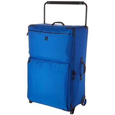 it luggage World's Lightest Los Angeles Softside Upright  Strong Blue  Checked-Large 33-Inch