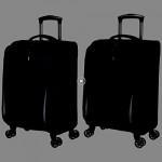 Kenneth Cole Reaction Cloud City 28” Lightweight Softside Expandable 8-Wheel Spinner Checked Travel Luggage Black inch