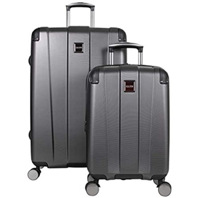 Kenneth Cole Reaction Continuum Hardside 8-Wheel Expandable Upright Spinner Luggage  Charcoal  2-Piece (20" Carry-On / 28" Check Size)