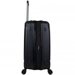 Kenneth Cole Reaction Flying Axis Collection Lightweight Hardside Expandable 8-Wheel Spinner Luggage Black 24-Inch Checked