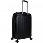 Kenneth Cole Reaction Flying Axis Collection Lightweight Hardside Expandable 8-Wheel Spinner Luggage Black 24-Inch Checked