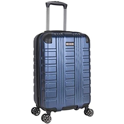 Kenneth Cole Reaction Scott's Corner Hardside Expandable 8-Wheel Spinner TSA Lock Travel Suitcase  Navy  20-inch Carry On