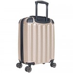 Kenneth Cole Reaction Wave Rush 20 Lightweight Hardside 8-Wheel Spinner Expandable Carry-On Suitcase Champagne Inch