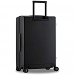 LEVEL8 Carry-On Luggage 20” Hardshell Suitcase Lightweight PC Textured Hardside Spinner Trolley for Luggage TSA Approved Cabin Luggage with 8 Spinner Wheels Black 20-Inch Carry-On