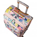 Lily Bloom Luggage Large Expandable Design Pattern Suitcase With Spinner Wheels For Woman (Trop Pineapple 28in)
