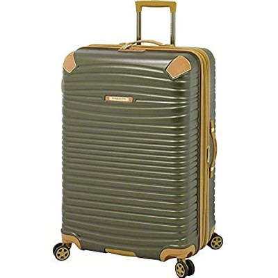 LONDON FOG Huntington Hardside Spinner Luggage  Olive  Checked-Large 29-Inch