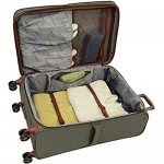 LONDON FOG Newcastle Softside Expandable Spinner Luggage Slate Bronze Checked-Medium 24-Inch