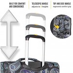Lucas Designer Luggage - Expandable 28 Inch Softside Bag with Pattern- Durable Large Ultra Lightweight Checked Suitcase with 4-Rolling Spinner Wheels (Diva)