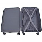 Lucas Luggage Hard Case 27 Expandable Suitcase With Spinner Wheels (27in Tread Silver)