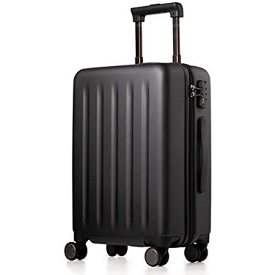 NINETYGO Carry on Luggage 22x14x9 with Spinner Wheels  100% Polycarbonate Hardside Luggage  Carry on Suitcase with TSA Lock for Travel  Super Durability & Slim Simplistic Design (20-Inch Black)
