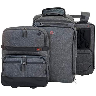 Onli Travel Venture Rolling Pack - Modular 3-part rolling bag - zip apart to avoid checking - TSA checkpoint friendly!