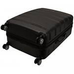 Rockland Melbourne Hardside Expandable Spinner Wheel Luggage Black Checked-Large 28-Inch
