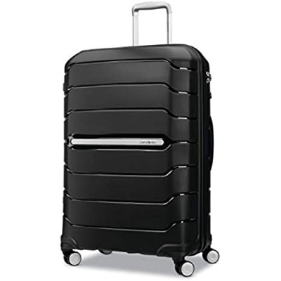Samsonite Freeform Hardside Expandable with Double Spinner Wheels  Black  Checked-Large 28-Inch