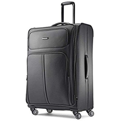 Samsonite Leverage LTE Softside Expandable Luggage with Spinner Wheels  Charcoal  Checked-Large 29-Inch