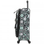 Steve Madden Designer Luggage Collection - Expandable 25 Inch Softside Bag - Durable Mid-sized Lightweight Checked Suitcase with 8-Rolling Spinner Wheels (Tribal)