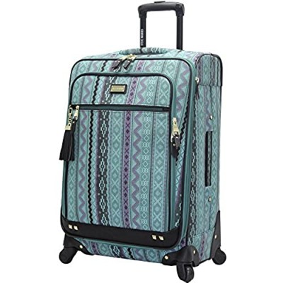 Steve Madden Luggage Large 28" Expandable Softside Suitcase With Spinner Wheels (28in  Legends Turquoise)