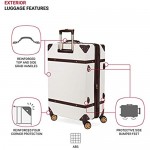 SWISSGEAR 7739 Trunk Hardside Spinner Luggage (White Checked-Large 26 Inch)