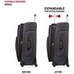 SwissGear Sion Softside Luggage with Spinner Wheels Dark Grey Checked-Large 29-Inch