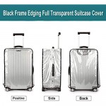 TopZK Clear PVC Suitcase Cover Protectors 20 22 24 26 28 30 Inch PVC Transparent Travel Luggage Protector for Carry on